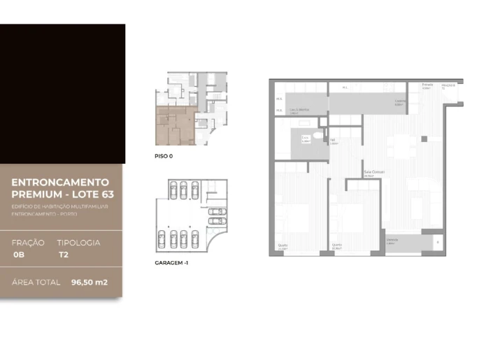 Apartamento T2 para Venda em São João Baptista Planta 1