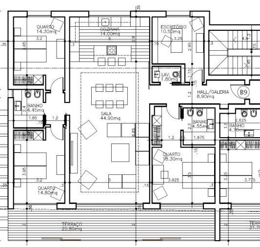 Apartamento T4 para Venda em Alcabideche Planta 1