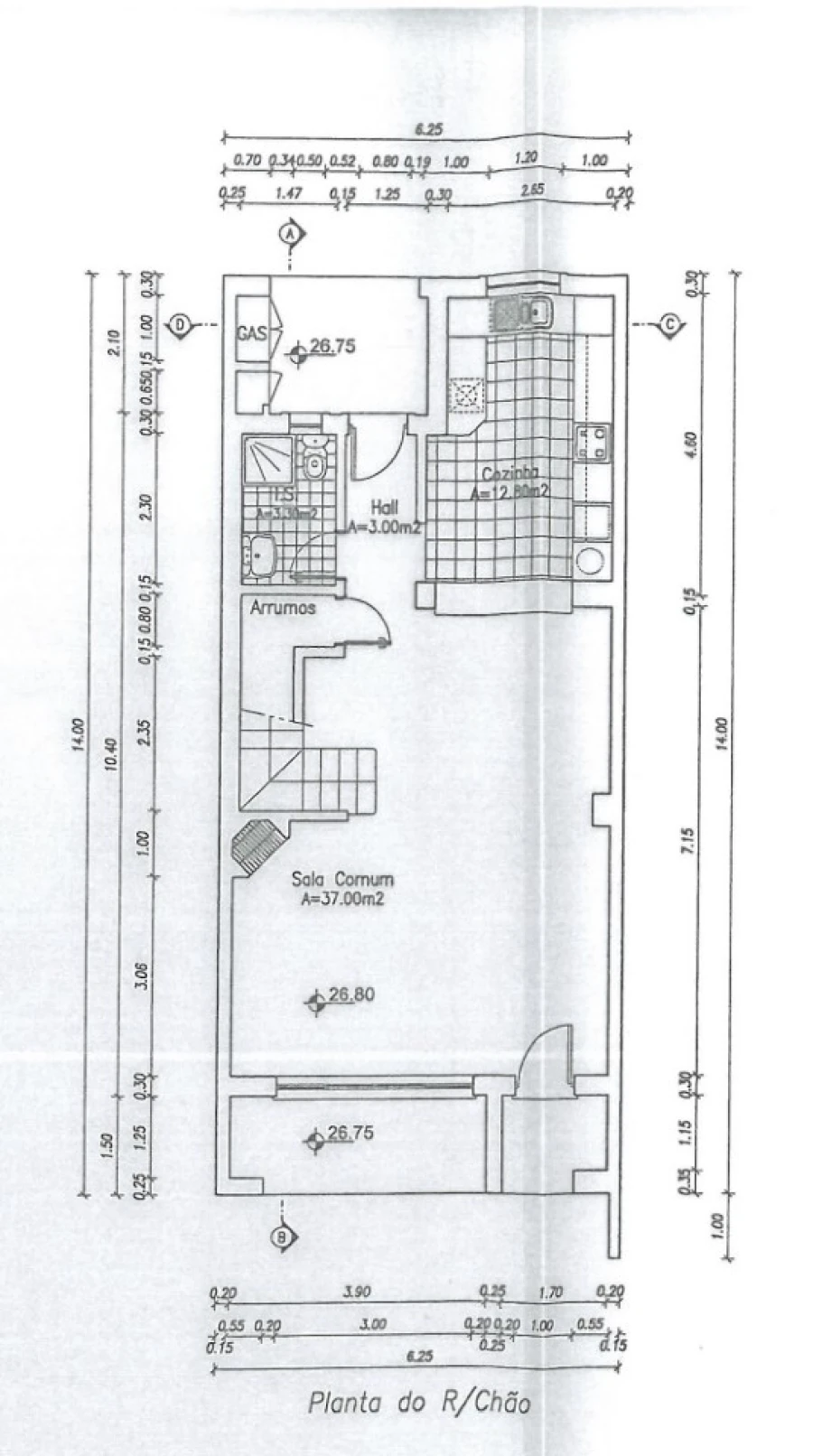 Moradia T3 para Venda em Luz Planta 1