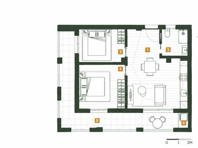 Apartamento T2 para Venda em Caniço Planta 1