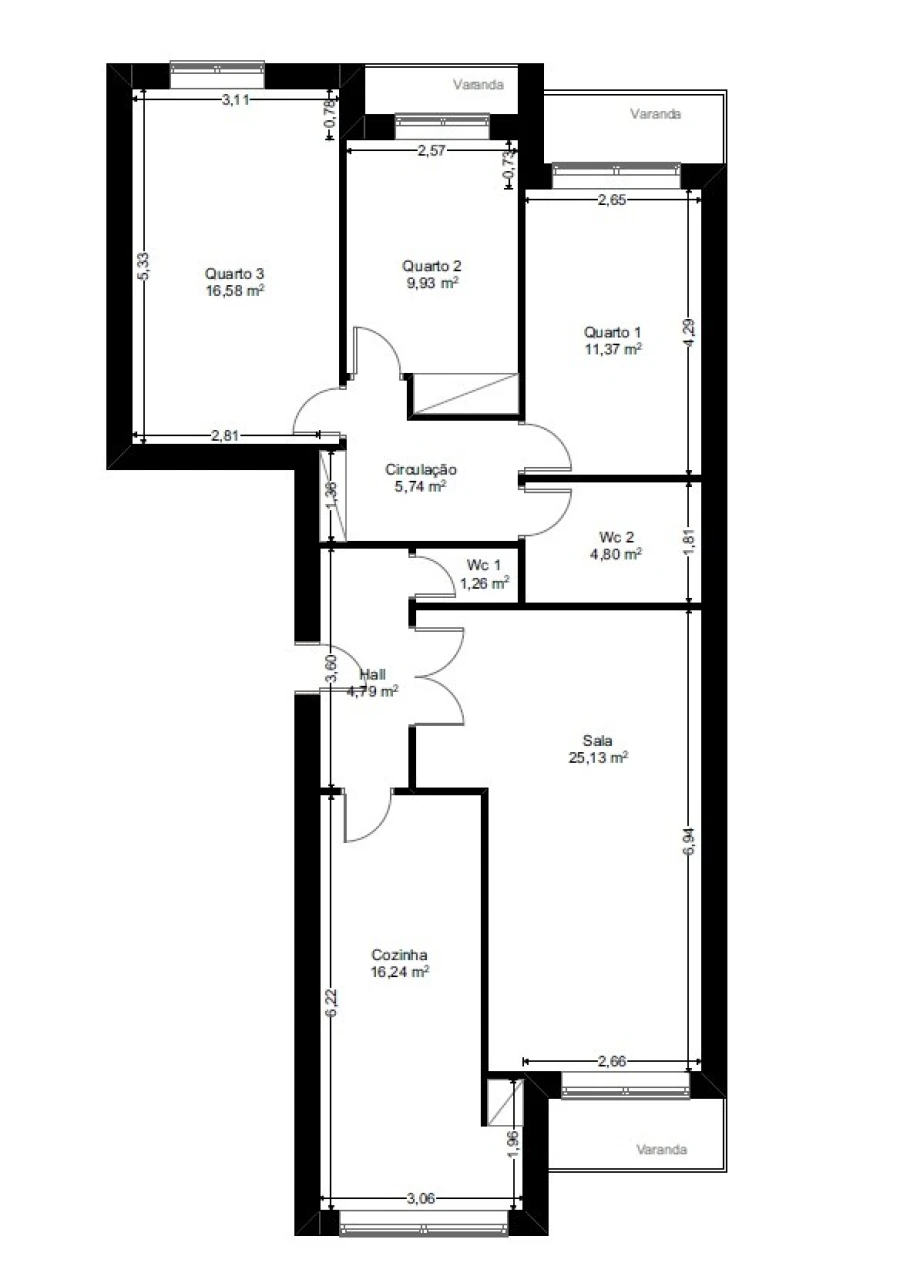 Apartamento T3 para Venda em Santa Maria Maior e Monserrate e Meadela Planta 1