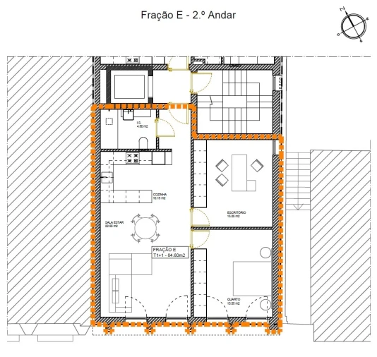 Apartamento T1 para Venda em Arcozelo Planta 1