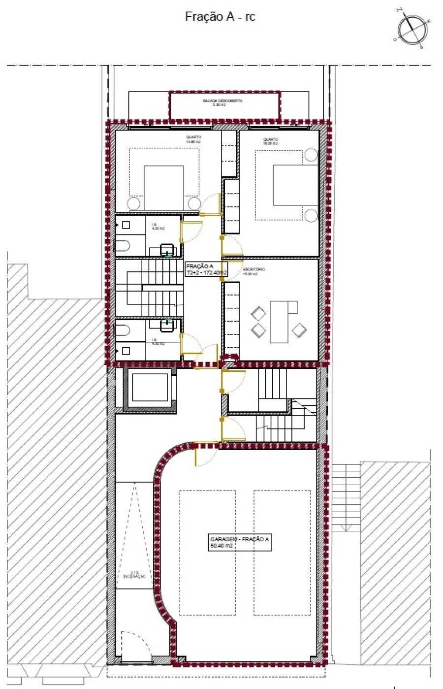 Apartamento T2 para Venda em Arcozelo Planta 1