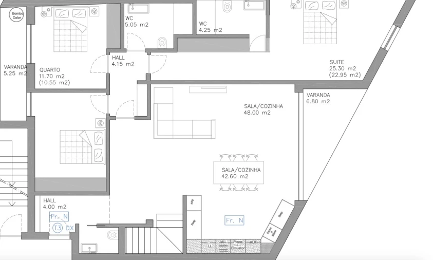 Apartamento T3 para Venda em Esgueira Planta 1