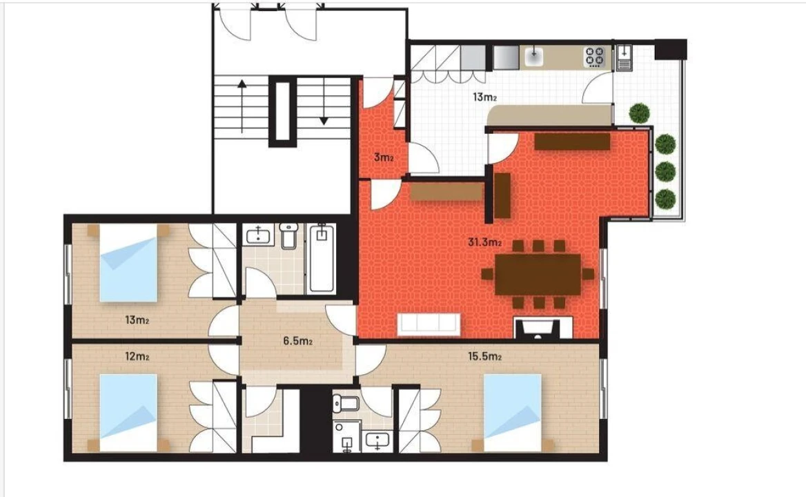 Apartamento T3 para Arrendamento em Santa Marinha e São Pedro da Afurada Foto 29