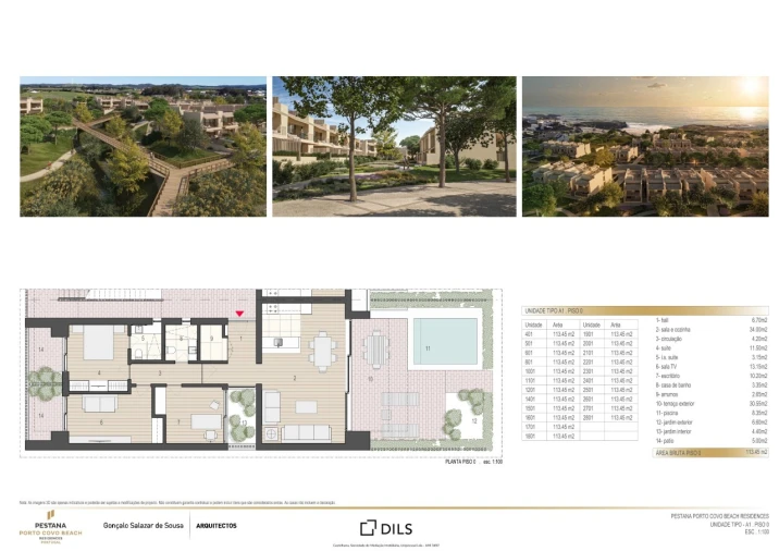 Apartamento T1 para Venda em Porto Covo Planta 1