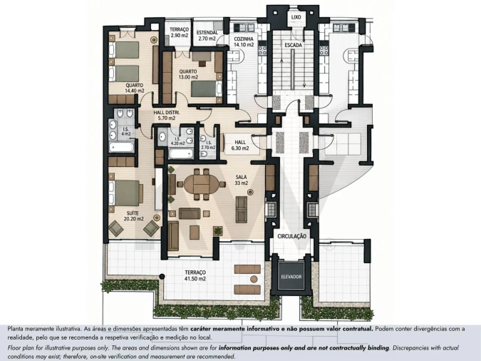 Apartamento T3 para Venda em Queluz e Belas Planta 1