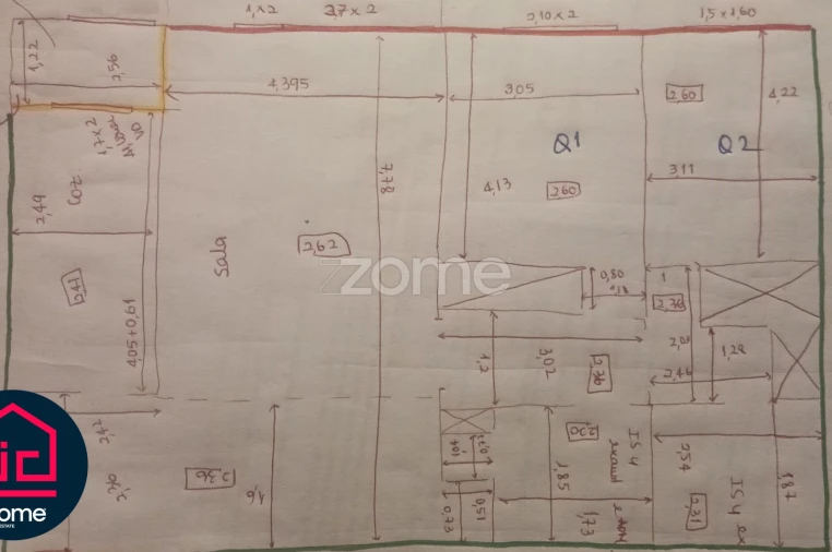 Apartamento T2 para Arrendamento em São Domingos de Benfica Planta 1