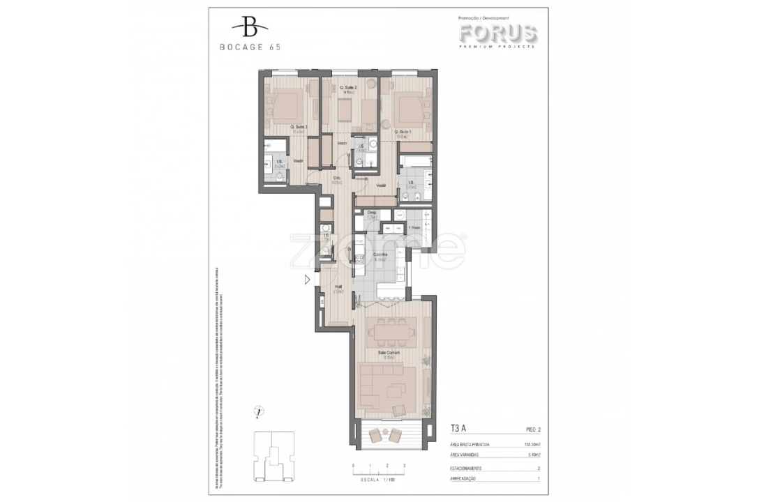 Apartamento T3 para Venda em Avenidas Novas Foto 17