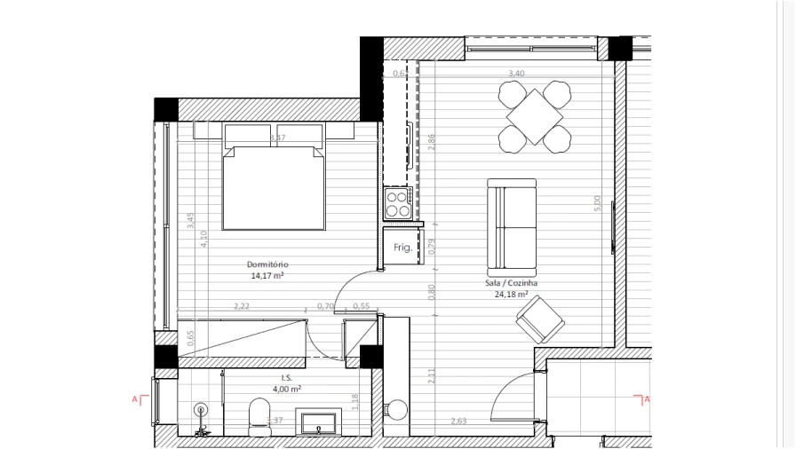 Apartamento T1 para Venda em Esmoriz Planta 1