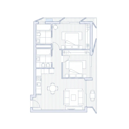 Apartamento T2 para Venda em Lordelo do Ouro e Massarelos Planta 1