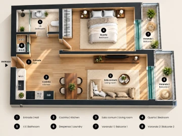 Apartamento T1 para Venda em Penafiel