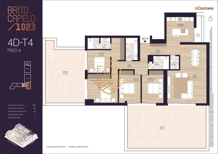 Apartamento T4 para Venda em Matosinhos e Leça da Palmeira Planta 1