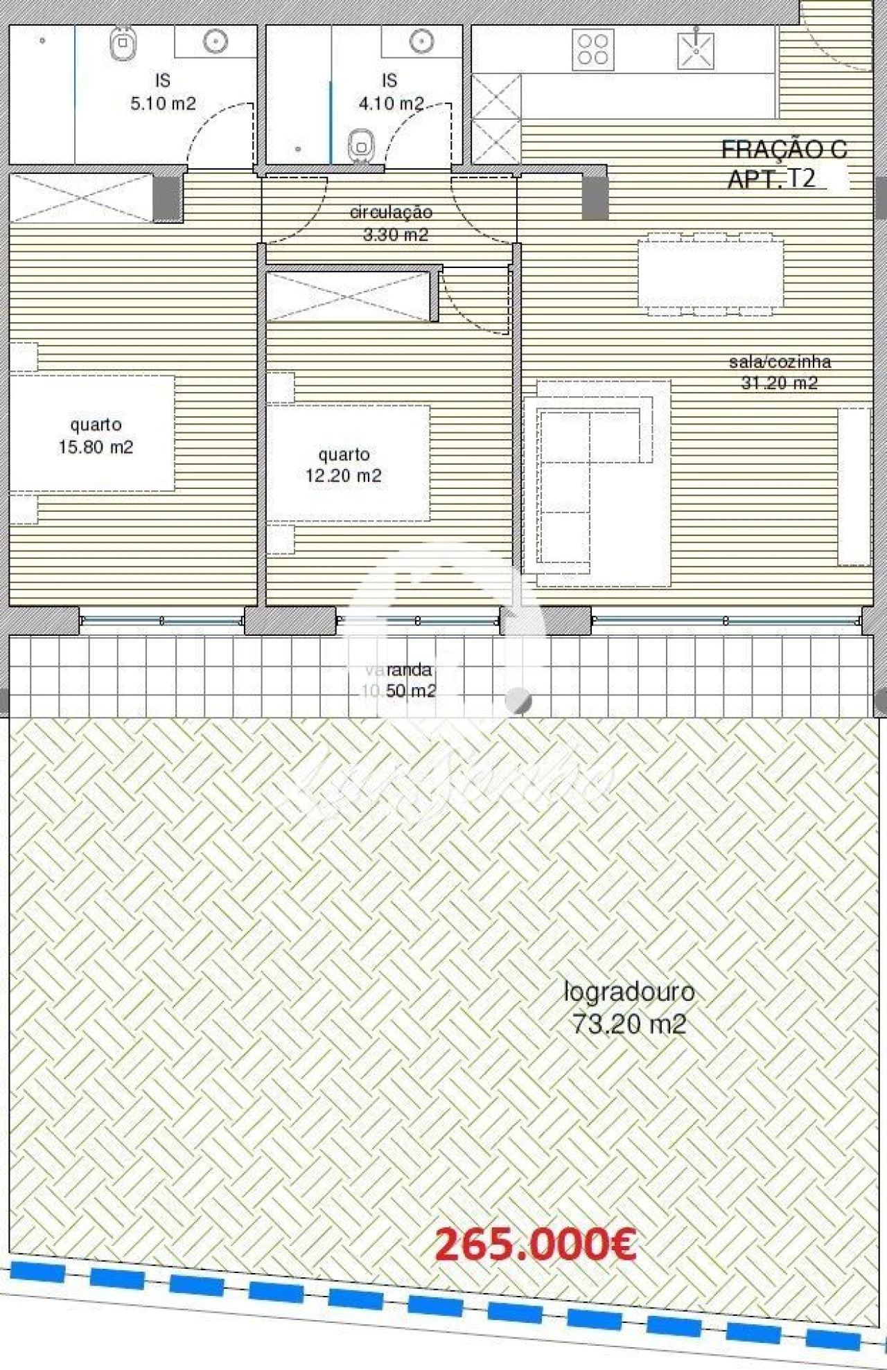 Apartamento T2 para Venda em Manhente Foto 2