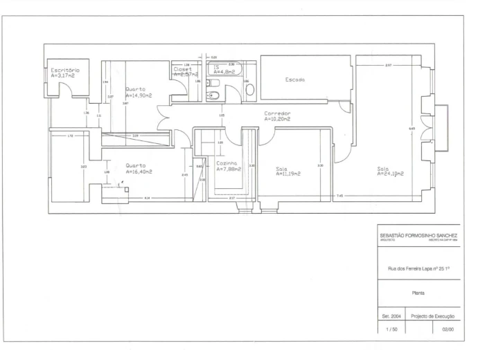 Apartamento T3 para Venda em Santo António Planta 1