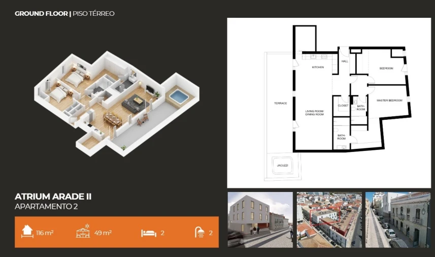 Apartamento T2 para Venda em Portimão Planta 1