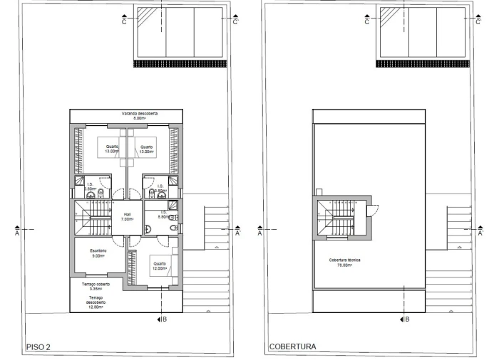 Moradia T4 para Venda em Montenegro Planta 1
