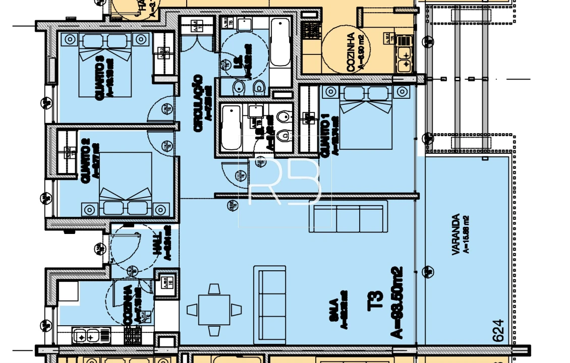 Apartamento T3 para Venda em Mexilhoeira Grande Foto 25