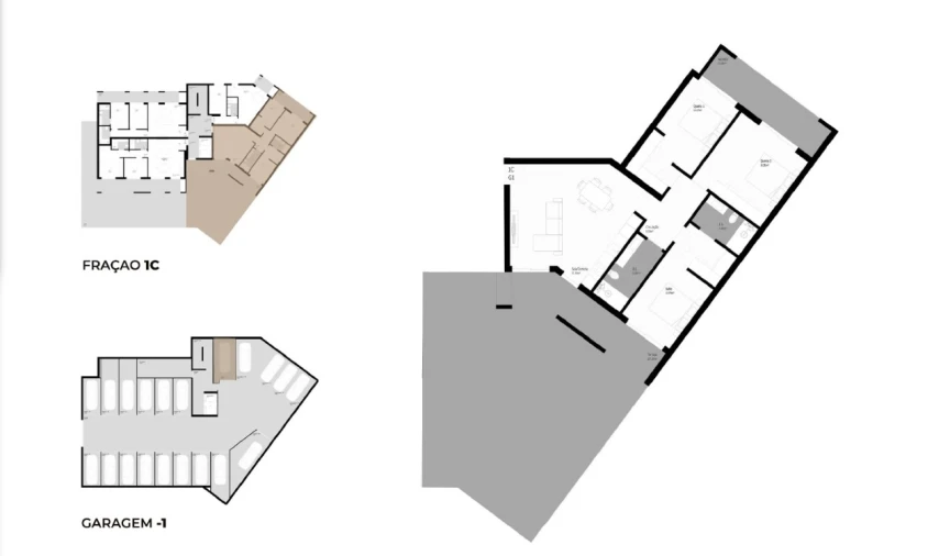 Apartamento T3 para Venda em Pedrouços Planta 1