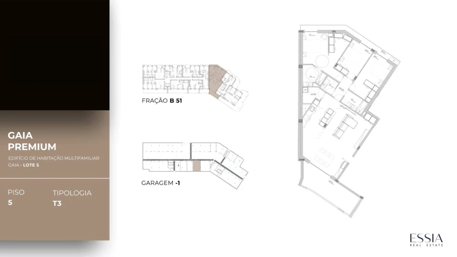 Apartamento T3 para Venda em Oliveira do Douro Planta 1