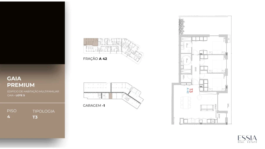 Apartamento T3 para Venda em Oliveira do Douro Planta 1