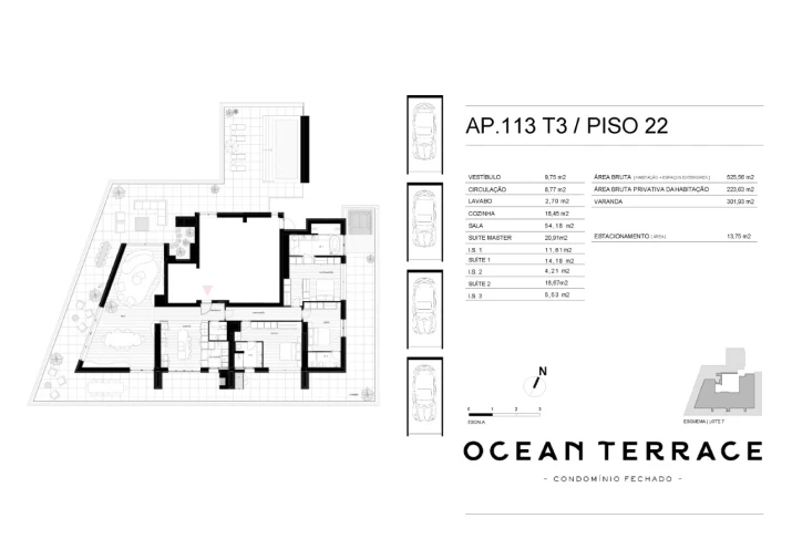 Apartamento T3 para Venda em Matosinhos e Leça da Palmeira Planta 1