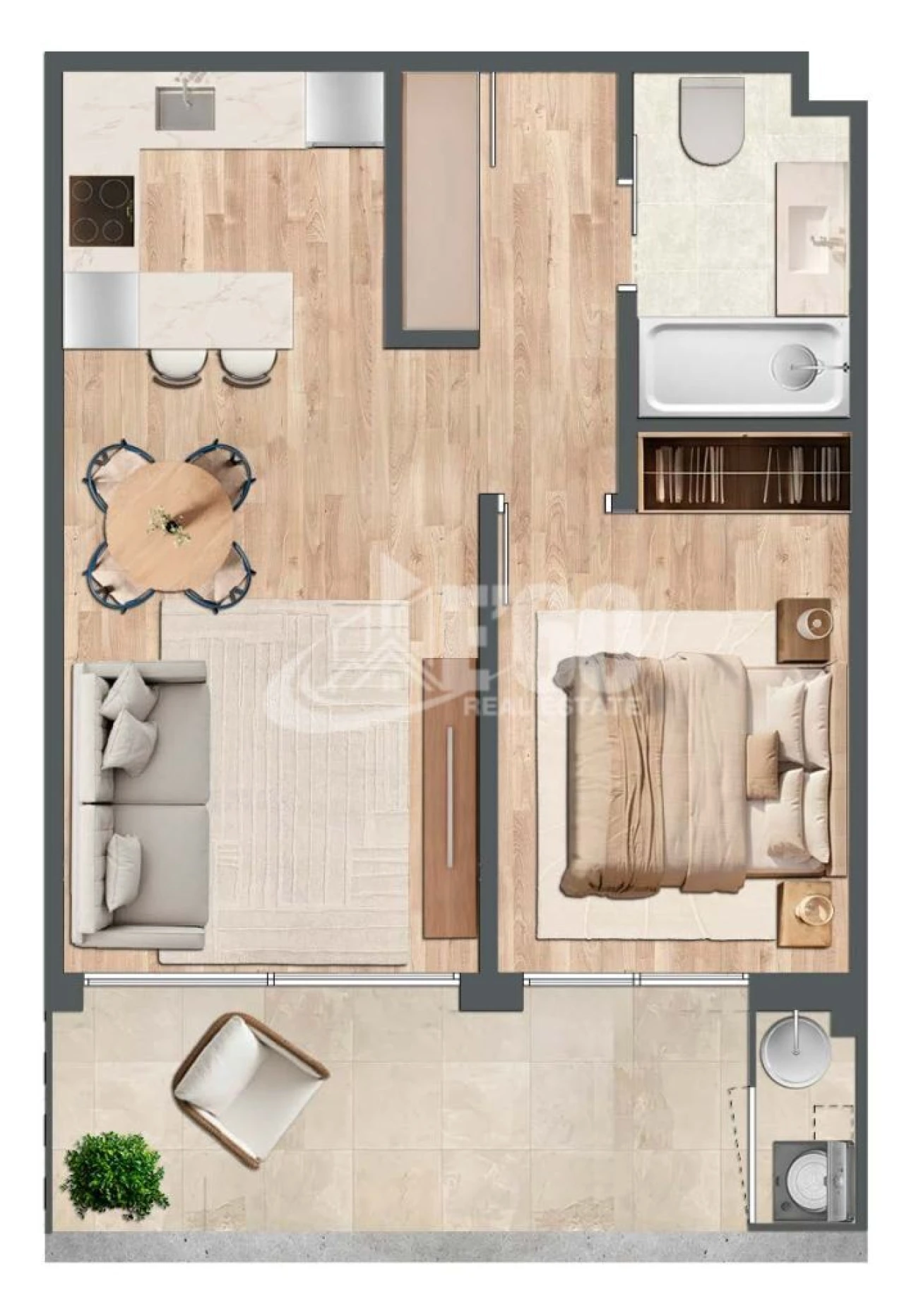 Apartamento T1 para Venda em São Felix da Marinha Foto 14