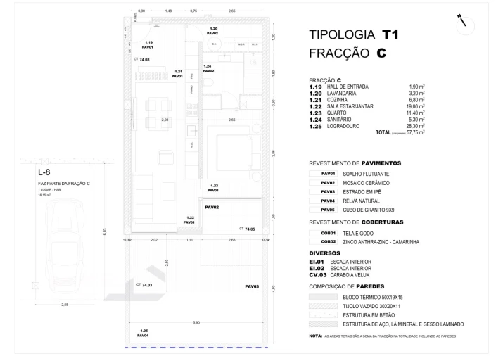 Apartamento T1 para Venda em Pousa Foto 5