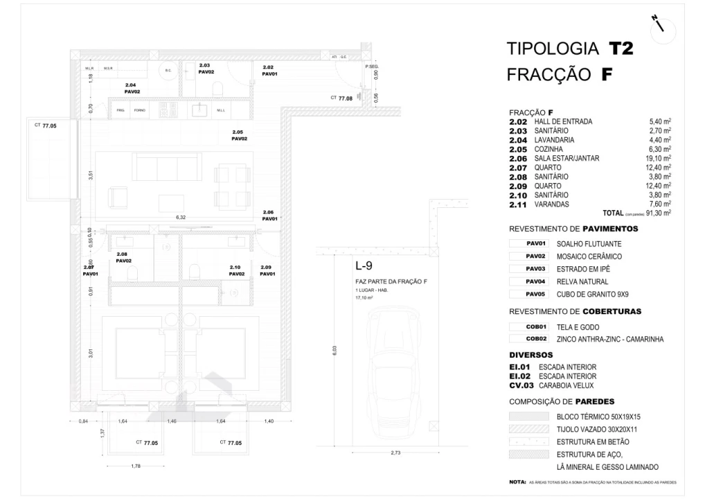 Apartamento T2 para Venda em Pousa Foto 5