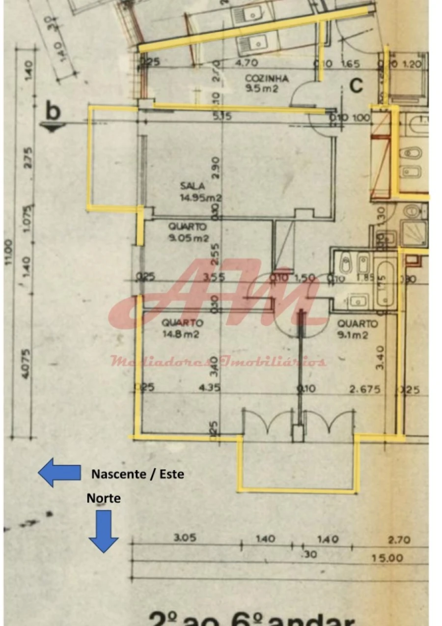 Apartamento T3 para Venda em Benfica Planta 1