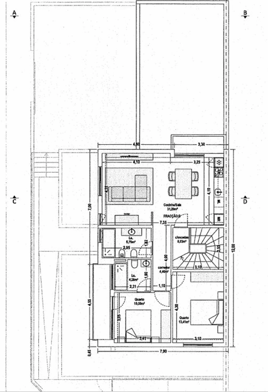 Apartamento T2 para Arrendamento em Aldoar, Foz do Douro e Nevogilde Planta 1