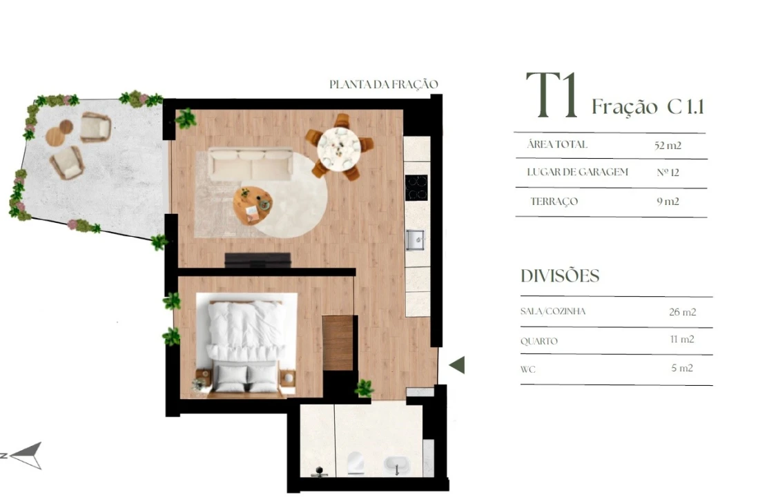 Apartamento T1 para Venda em Campanhã Foto 10