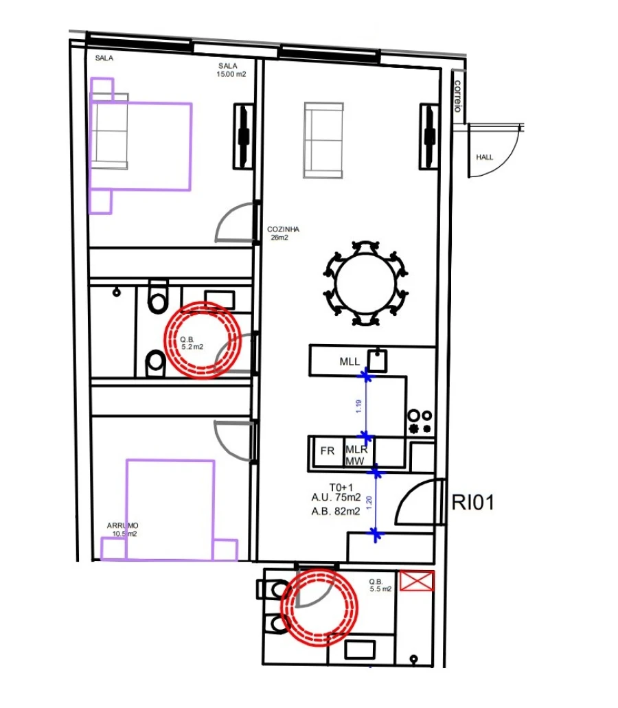 Apartamento para Venda em Matosinhos e Leça da Palmeira Planta 1