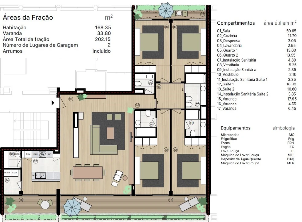 Apartamento T4 para Venda em Matosinhos e Leça da Palmeira Planta 3