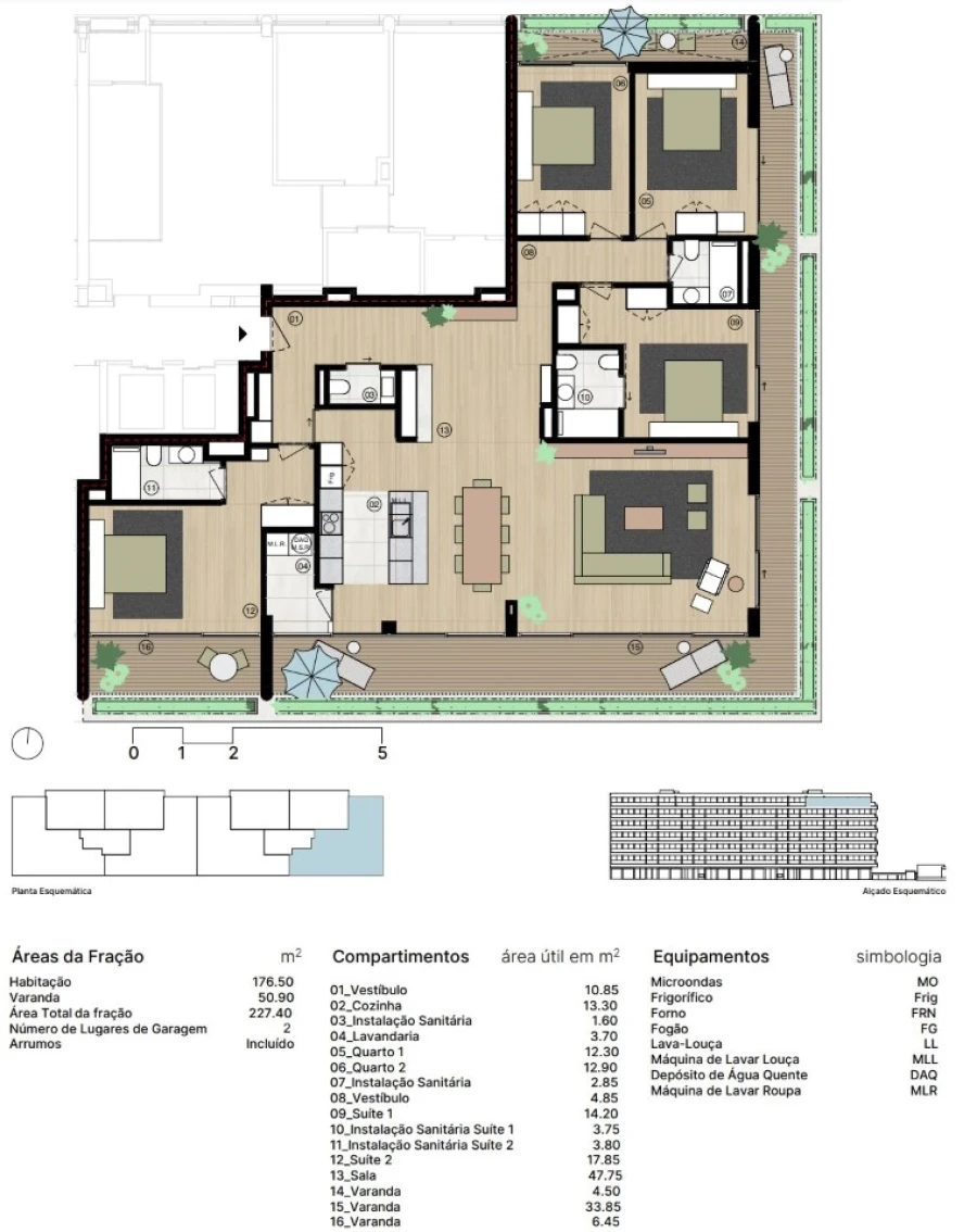 Apartamento T4 para Venda em Matosinhos e Leça da Palmeira Planta 1