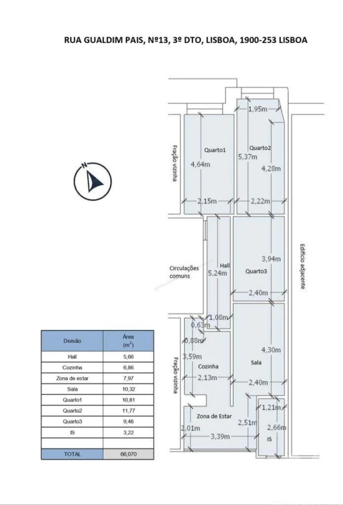 Apartamento T3 para Venda em Penha de França