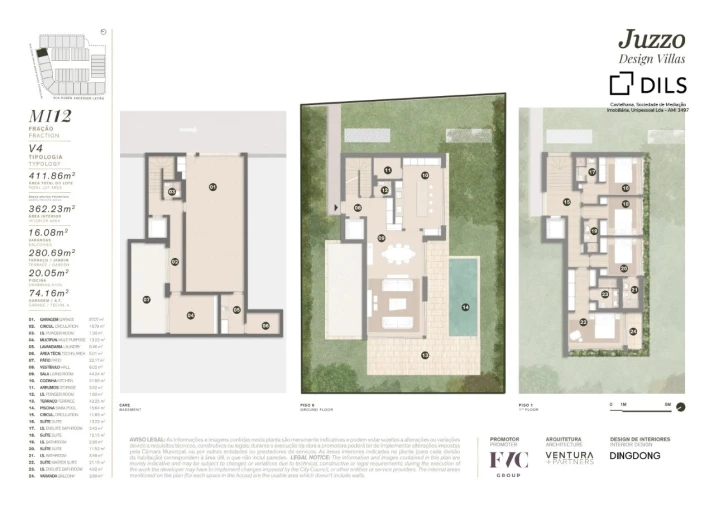 Moradia T4 para Venda em Cascais e Estoril Planta 1