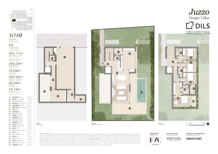 Moradia T4 para Venda em Cascais e Estoril Planta 1