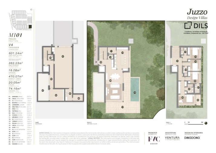 Moradia T4 para Venda em Cascais e Estoril Planta 1
