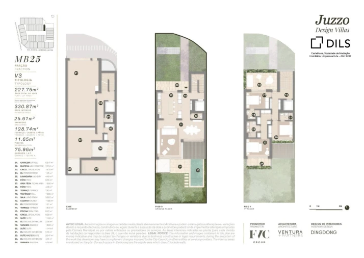 Moradia T3 para Venda em Cascais e Estoril Planta 1