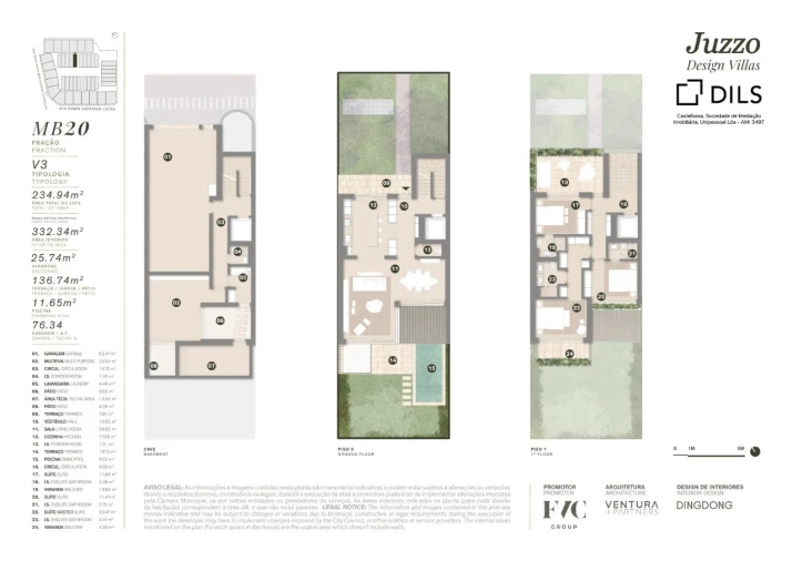 Moradia T3 para Venda em Cascais e Estoril Planta 1