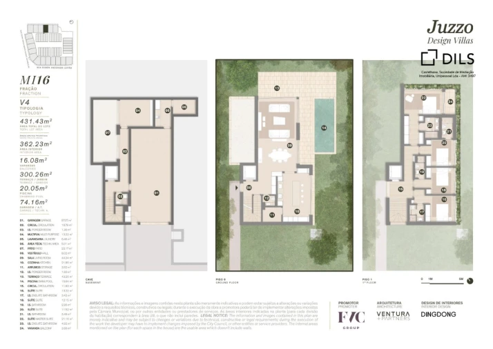 Moradia T4 para Venda em Cascais e Estoril Planta 1