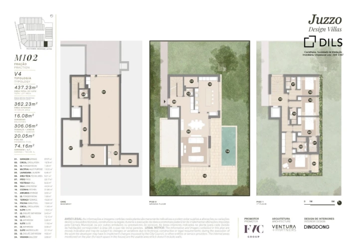 Moradia T4 para Venda em Cascais e Estoril Planta 1