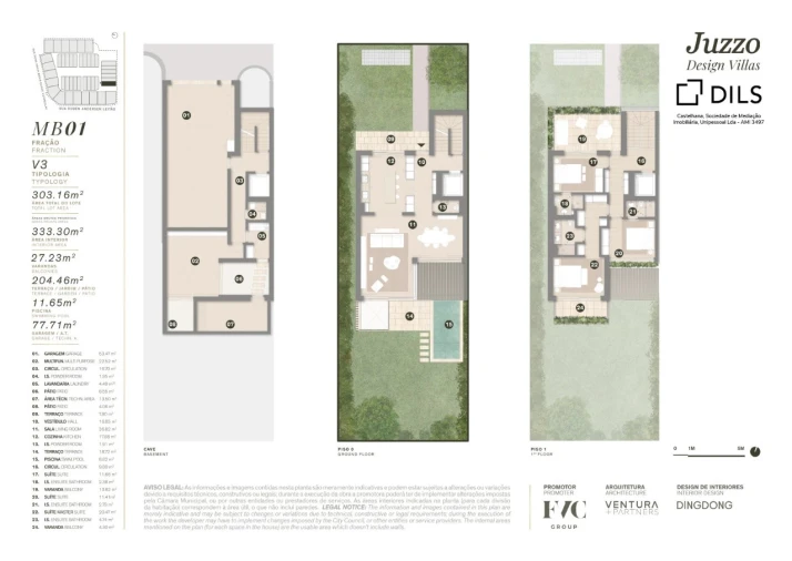 Moradia T3 para Venda em Cascais e Estoril Planta 1