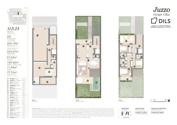 Moradia T3 para Venda em Cascais e Estoril Planta 1