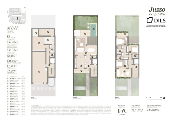 Moradia T3 para Venda em Cascais e Estoril Planta 1