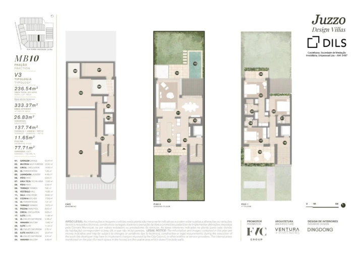 Moradia T3 para Venda em Cascais e Estoril Planta 1