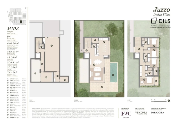 Moradia T4 para Venda em Cascais e Estoril Planta 1