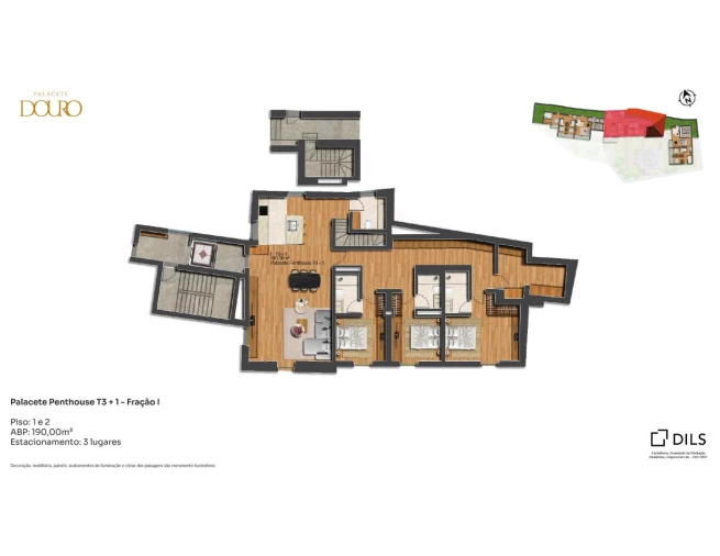 Apartamento T3 para Venda em Lordelo do Ouro e Massarelos Planta 1