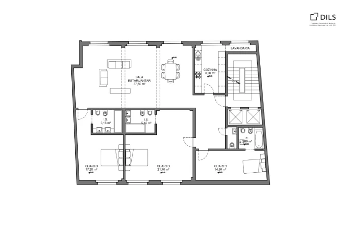 Apartamento T3 para Venda em Estrela Planta 1